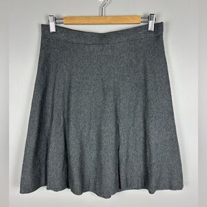 ANN TAYLOR Knit Mini Skirt Grey Size Medium‎ Cotton Pull On Fall Cozy